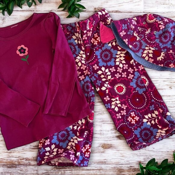 Vintage Back Hanna Andersson Bright deep colors. ADORABLE w/matching hat S-5